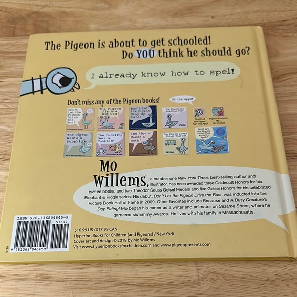 Yellow Bird Book - The Pigeon HAS to Go to School! - Picture 2 of 5